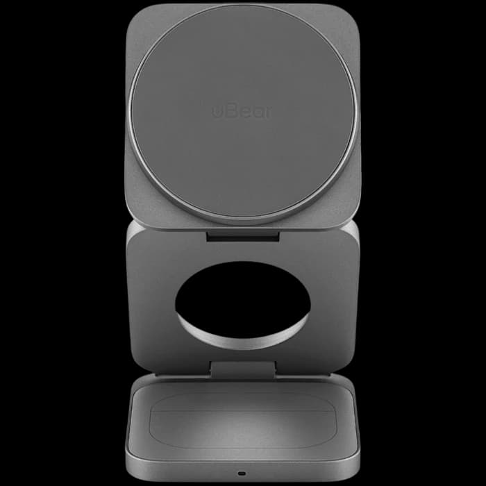 Зарядное устройство беспроводное uBear Balance Slim 3в1 Qi2, 25Вт, серый