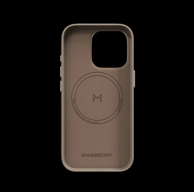 Чехол для iPhone 16 Pro Eco Leather Case Latte