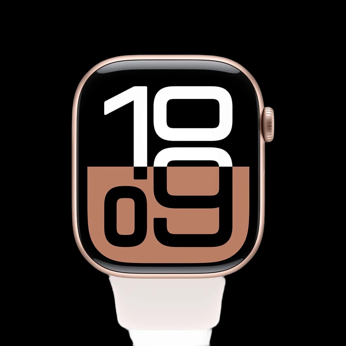 Apple Watch Series 10, 46 мм корпус из алюминия цвета «Rose Gold», ремешок Sport Band размера M/L цвета «Light Blush»
