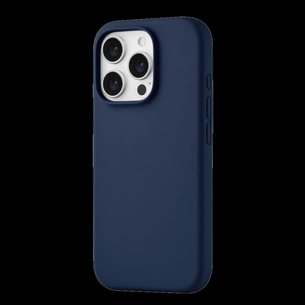 Чехол-накладка uBear Touch Mag Case для iPhone 16 Pro, силикон, темно-синий
