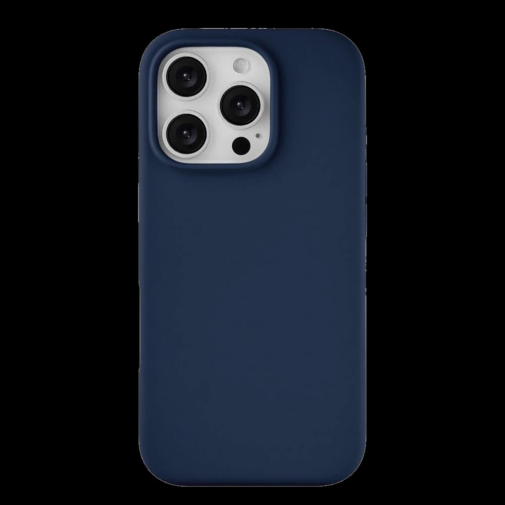 Чехол-накладка uBear Touch Mag Case для iPhone 16 Pro, силикон, темно-синий