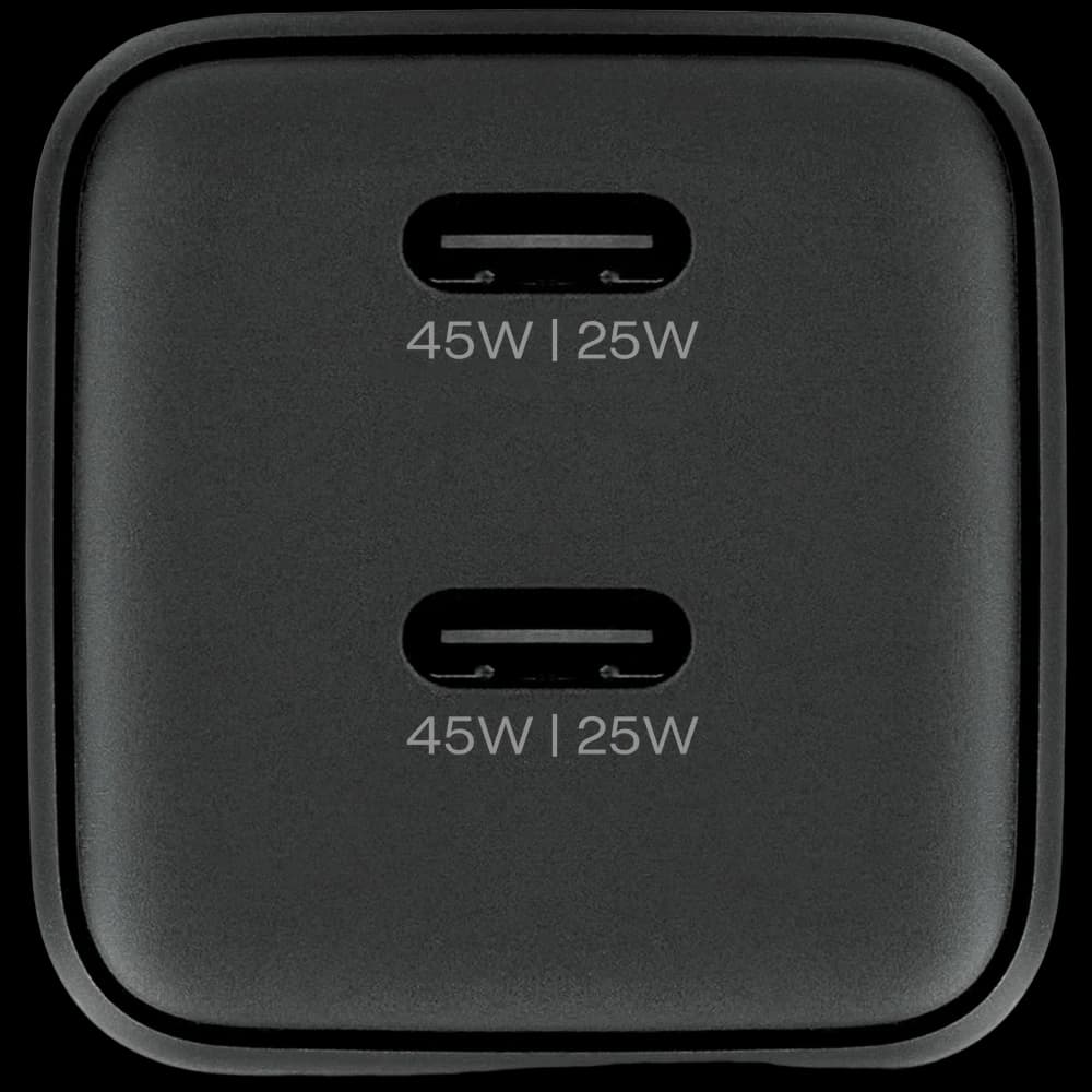 Зарядное устройство сетевое uBear Wall charger Bridge, 45Вт, черный