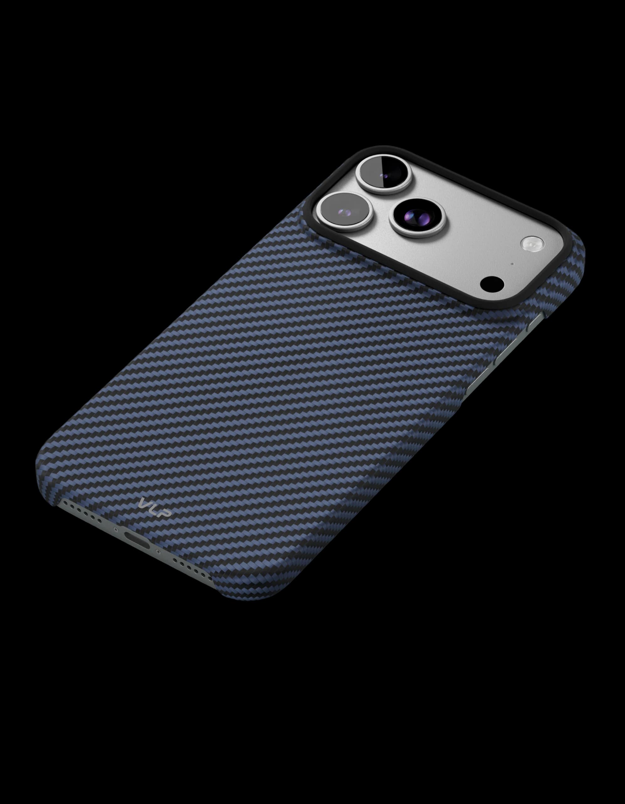 Чехол защитный VLP Kevlar Case с MagSafe для iPhone 17 ProMax, синий