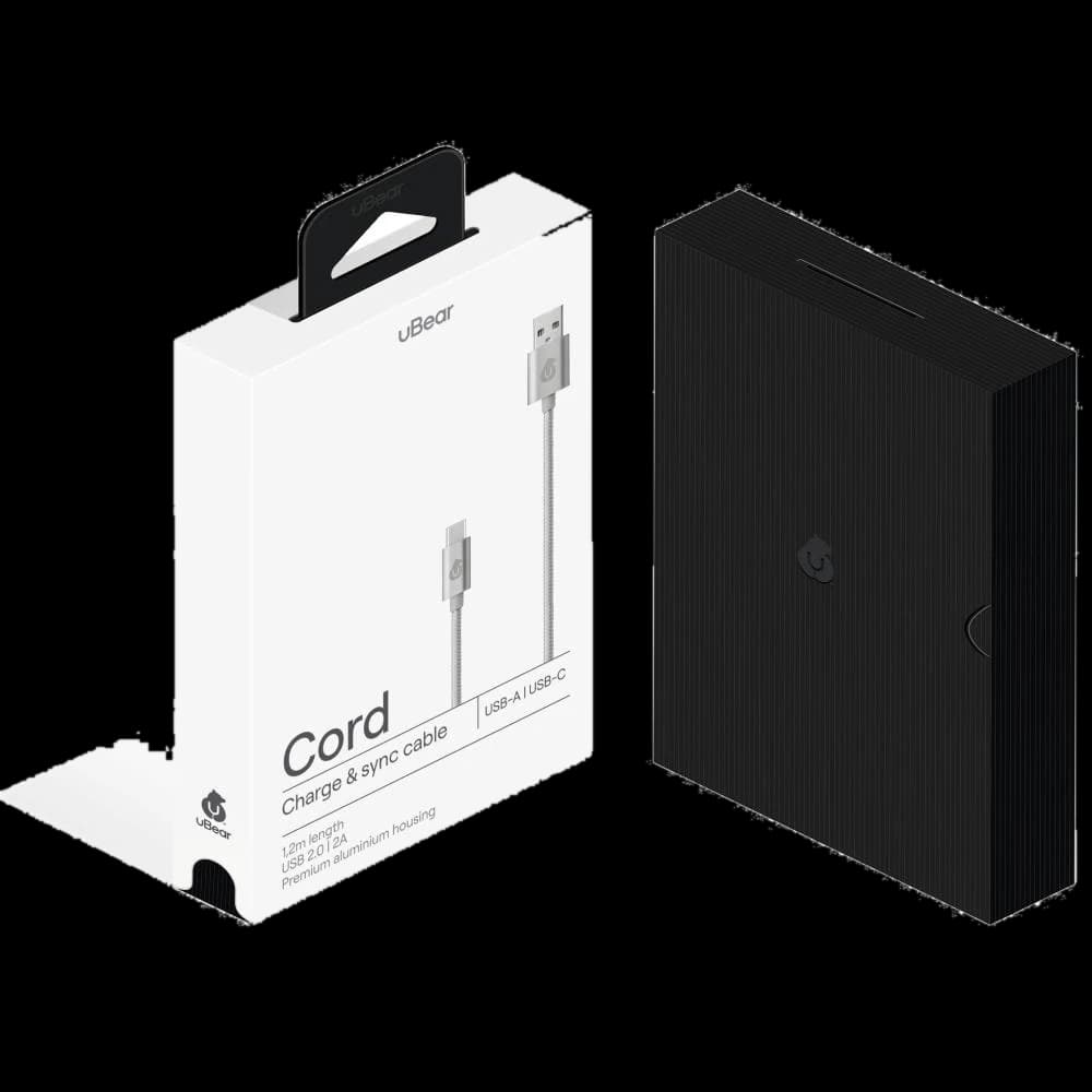 Кабель uBear Cord USB-C / USB-A, 2A 1,2м, серый