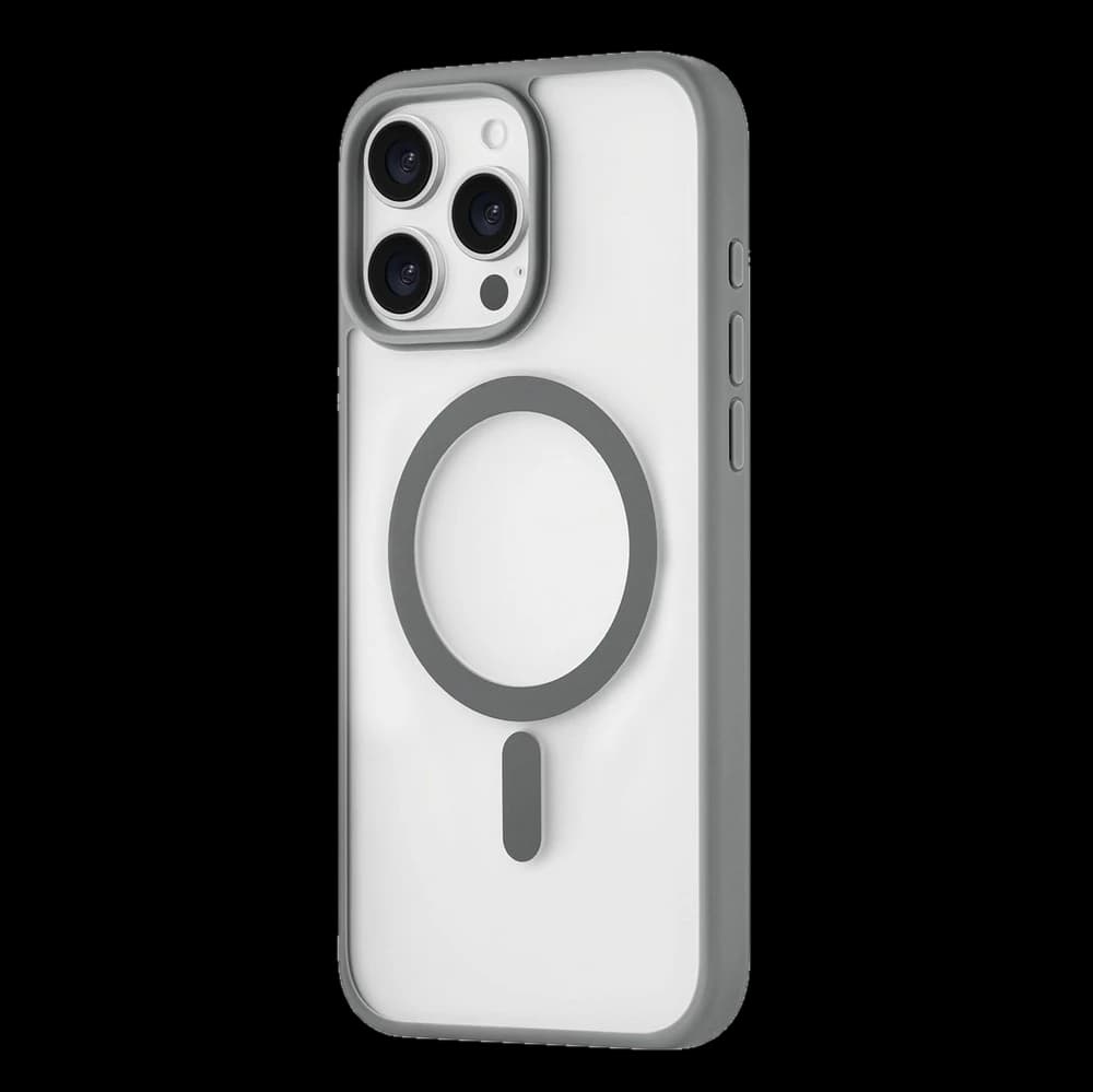 Чехол-накладка uBear Cloud Mag Case для iPhone 16 Pro Max, силикон, серый