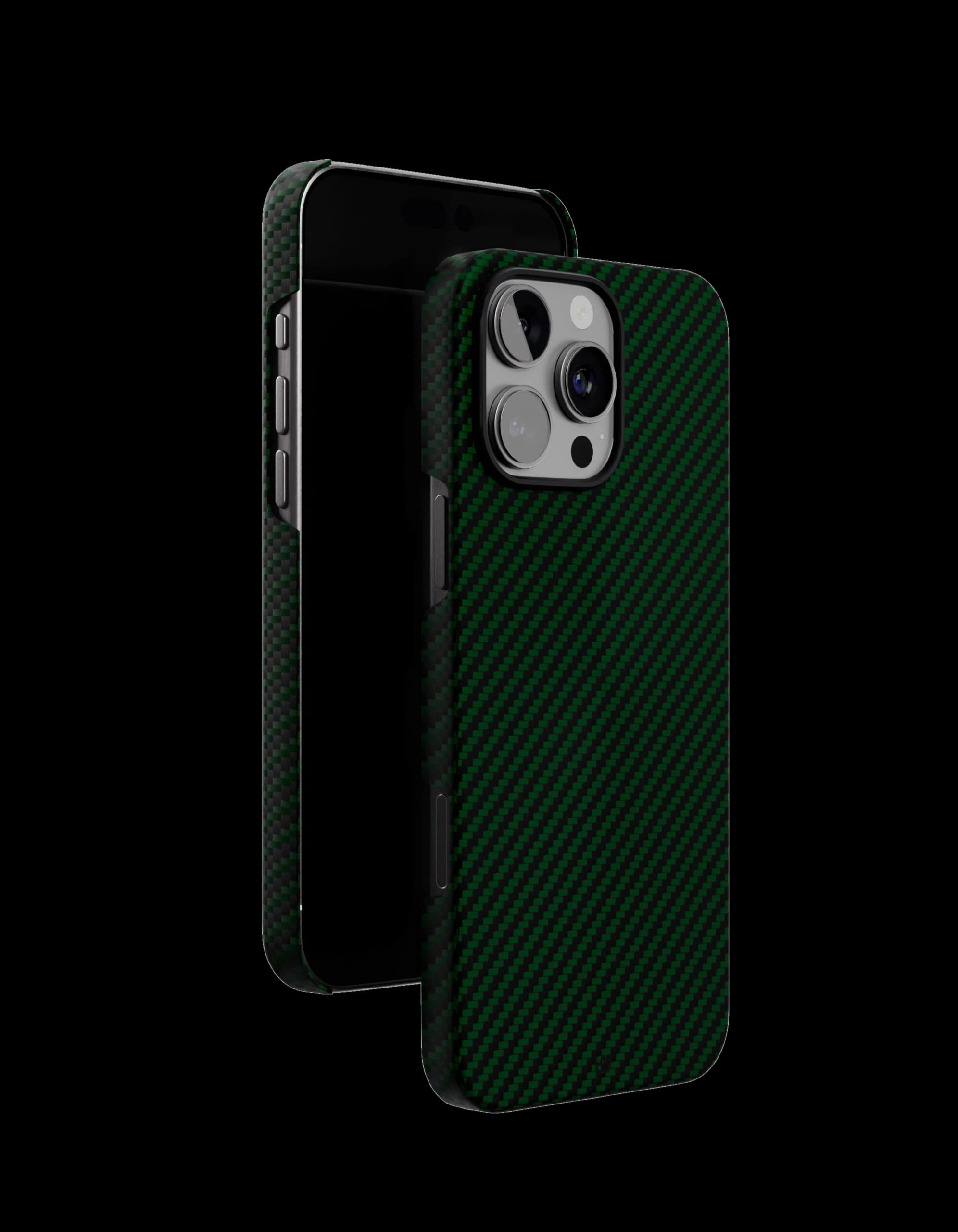 Чехол защитный VLP Kevlar Case с MagSafe для iPhone 16 ProMax, зеленый