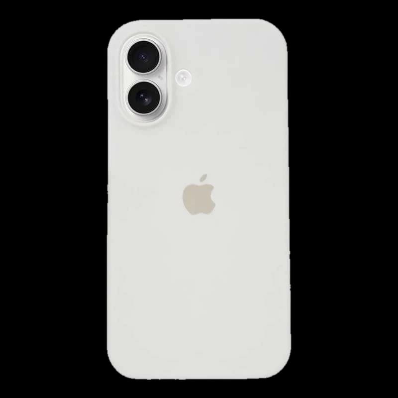 Чехол Silicone Case для Apple iPhone 16 White, белый