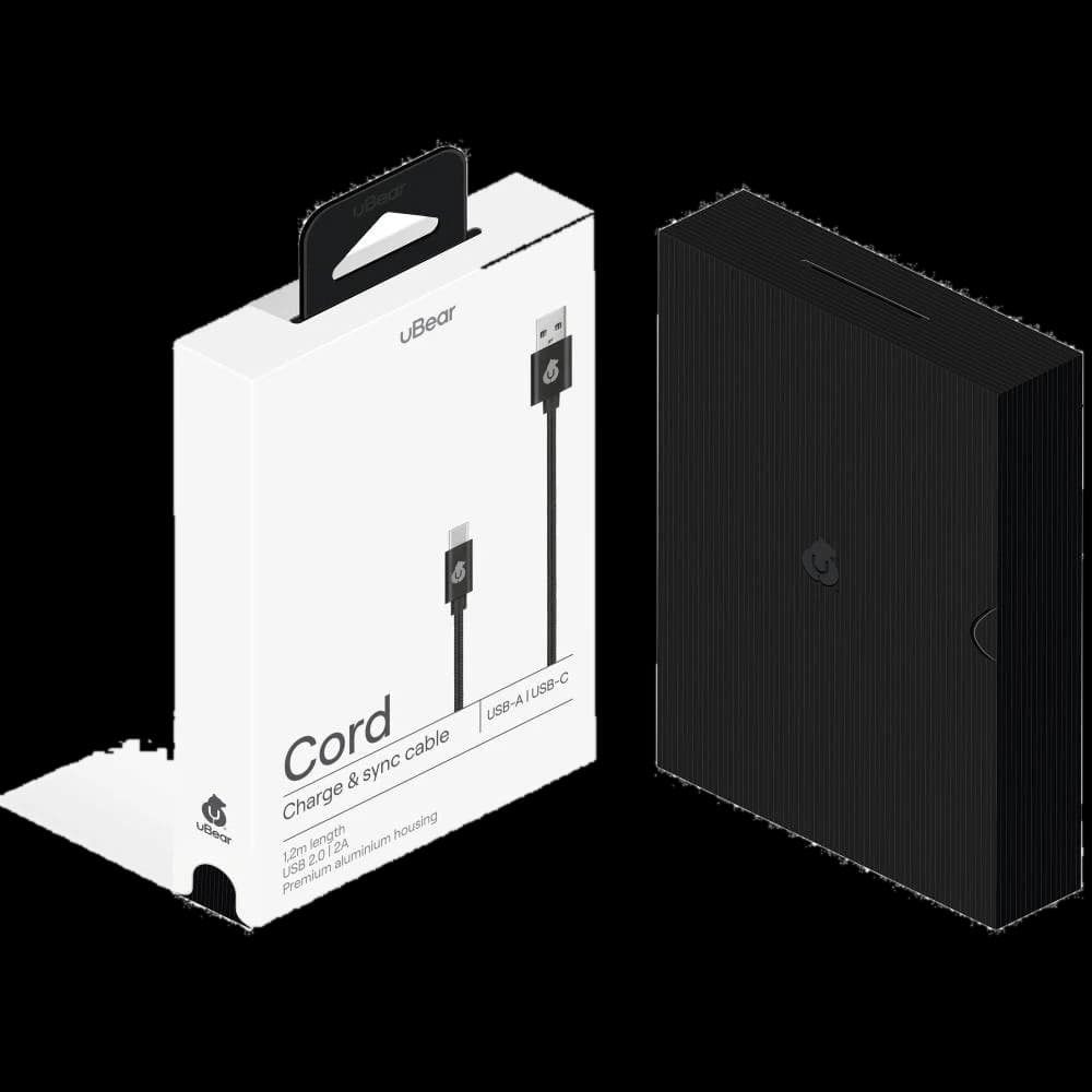 Кабель uBear Cord USB-C / USB-A, 2A 1,2м, черный