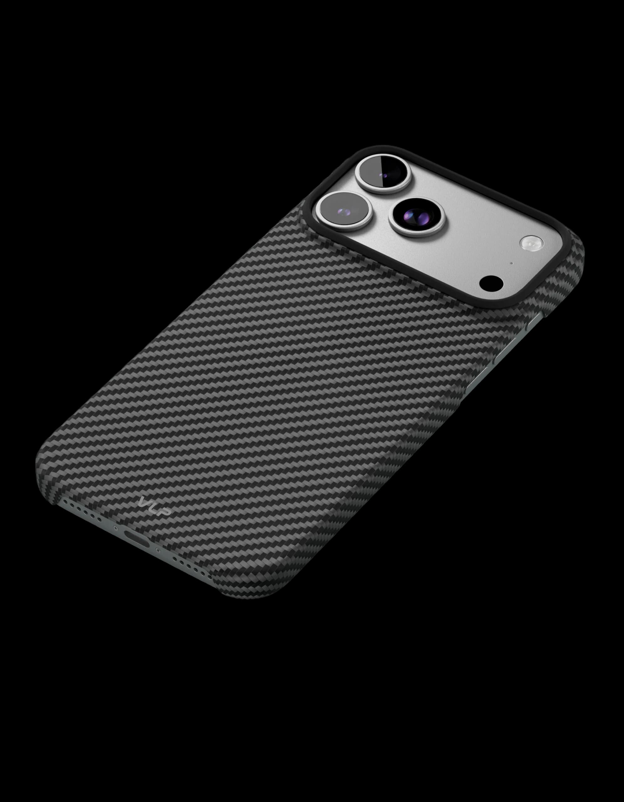 Чехол защитный VLP Kevlar Case с MagSafe для iPhone 17 ProMax, черный