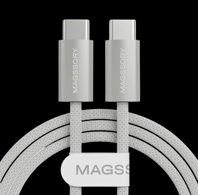 Кабель Magssory Line C 60W USB-C, 1,5 м White