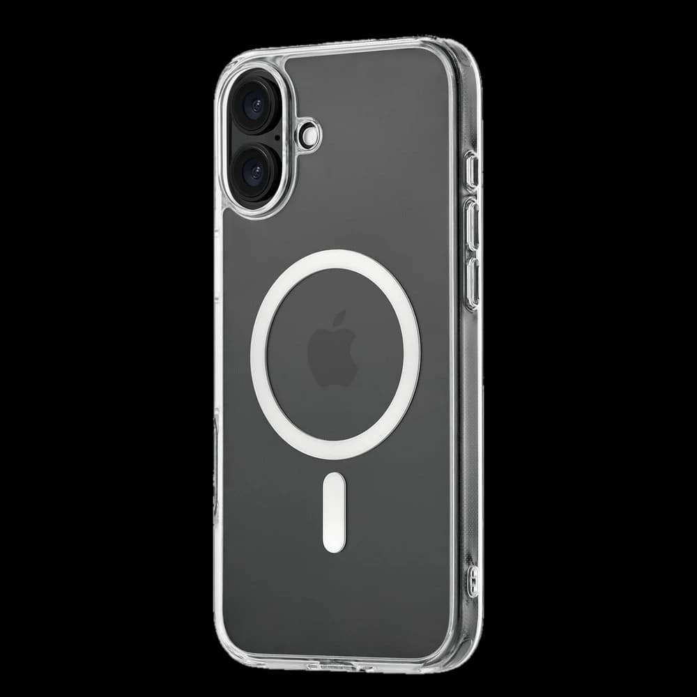Чехол-накладка uBear Real Mag Case для iPhone 16 Plus, полиуретан, прозрачный
