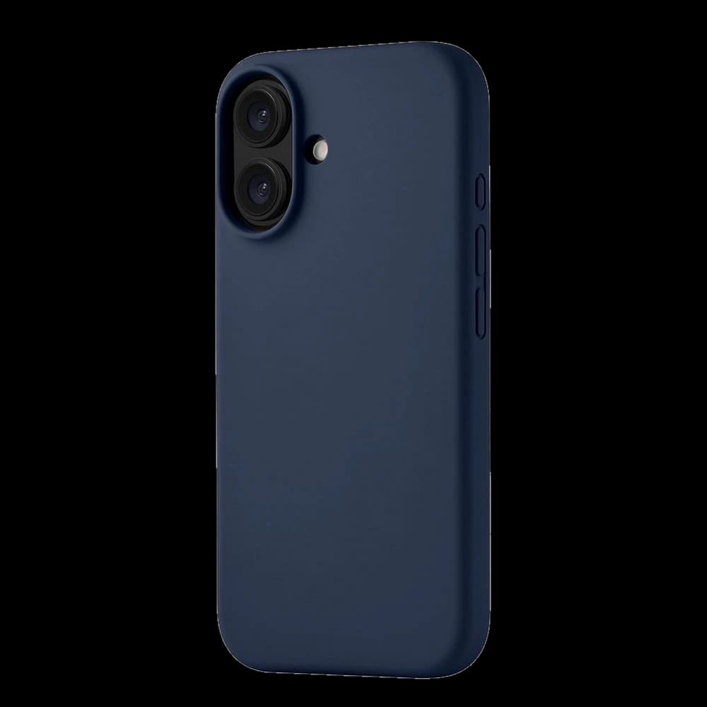 Чехол-накладка uBear Touch Mag Case для iPhone 16, силикон, темно-синий