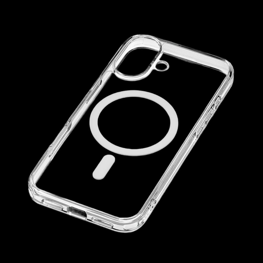 Чехол-накладка uBear Real Mag Case для iPhone 16, полиуретан, прозрачный