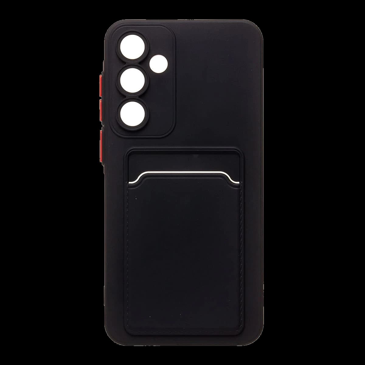 Чехол для Samsung Galaxy A55 Silicone Case с картхолдером Черный