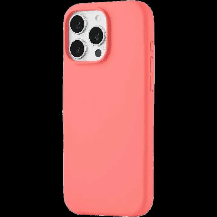 Чехол-накладка uBear Touch Mag Case для iPhone 16 Pro Max, силикон, коралловый