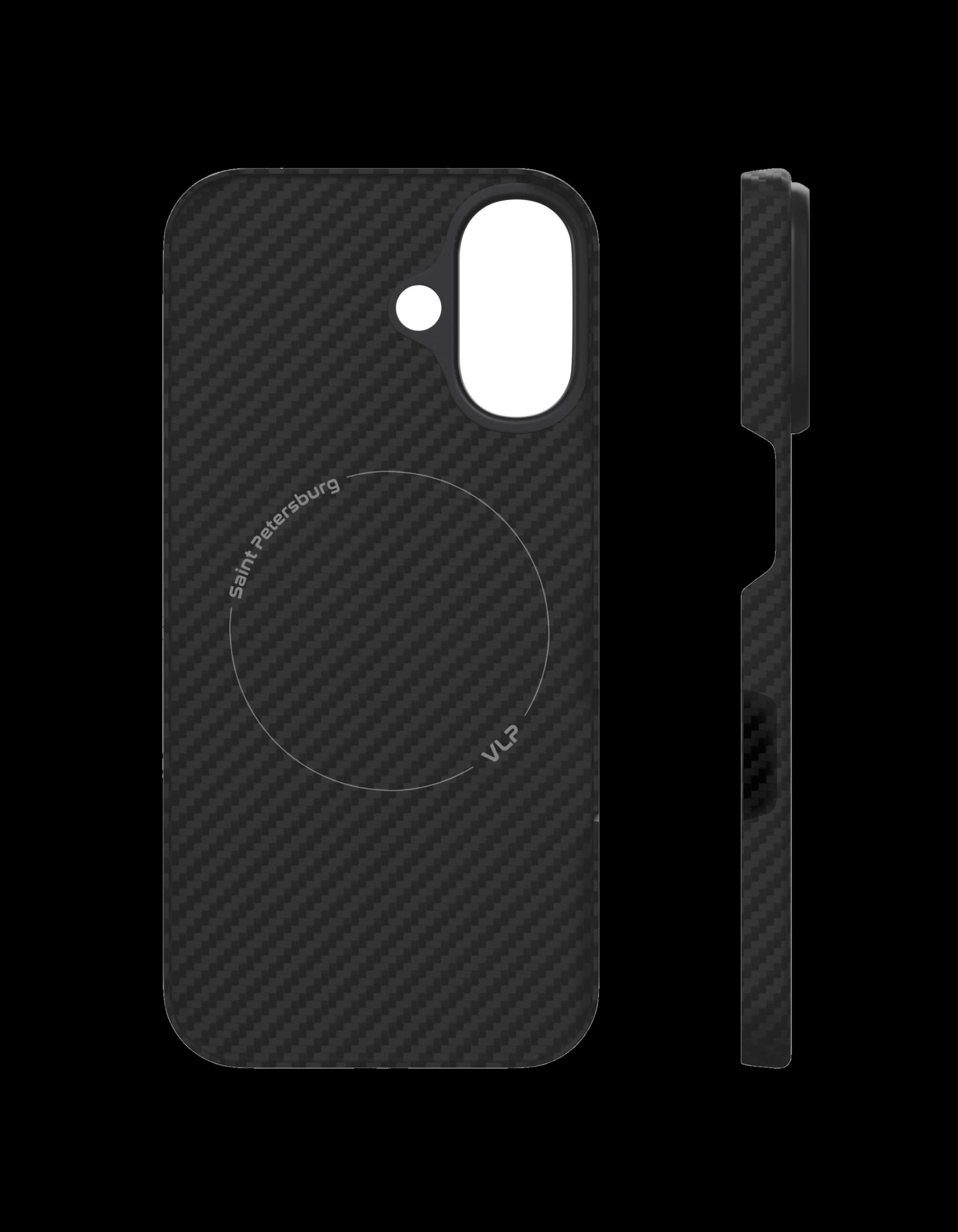 Чехол защитный VLP Kevlar Case с MagSafe для iPhone 16, черный