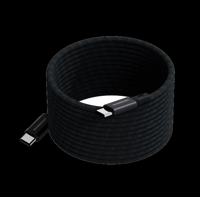 Магнитный кабель Magssory Link 2,4м C 240W Black