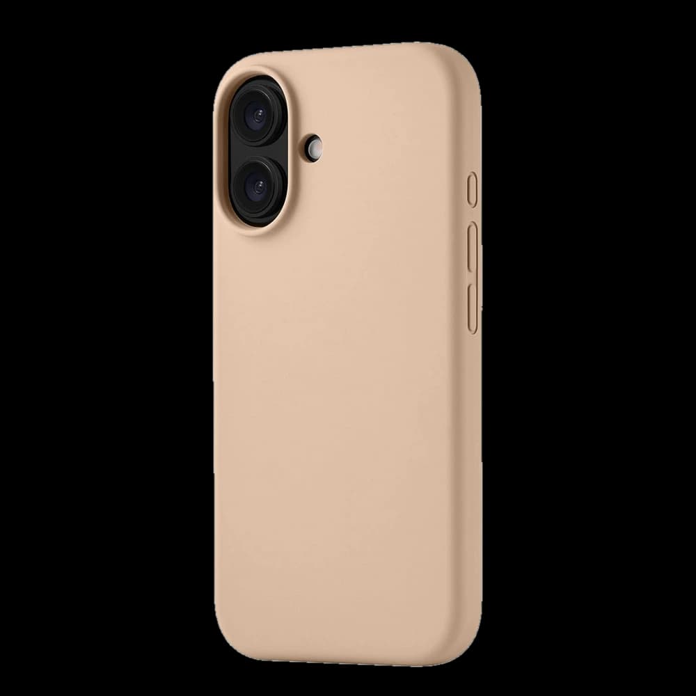 Чехол-накладка uBear Touch Mag Case для iPhone 16, силикон, латте