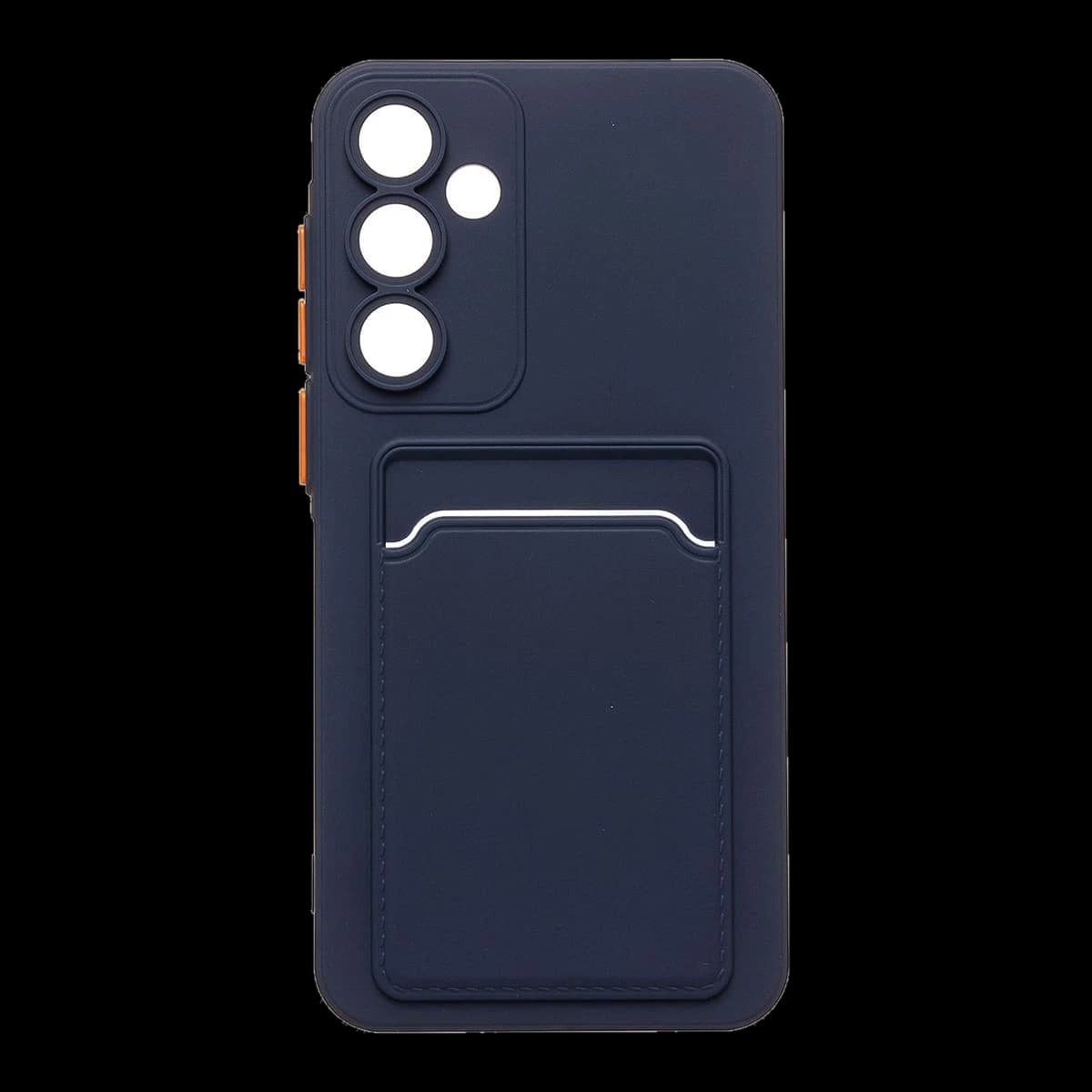 Чехол для Samsung Galaxy A55 Silicone Case с картхолдером Темно-синий