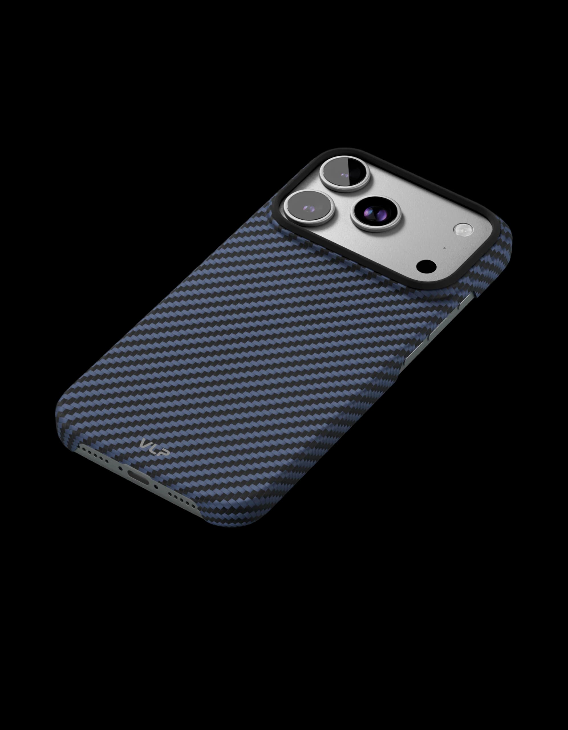 Чехол защитный VLP Kevlar Case с MagSafe для iPhone 17 Pro, синий
