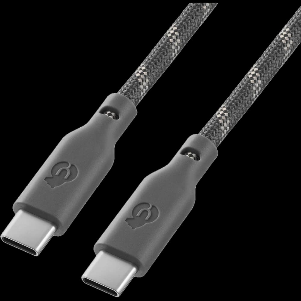 Кабель uBear Trend USB-C / USB-C, 60Вт 1,2м, серо-бежевый