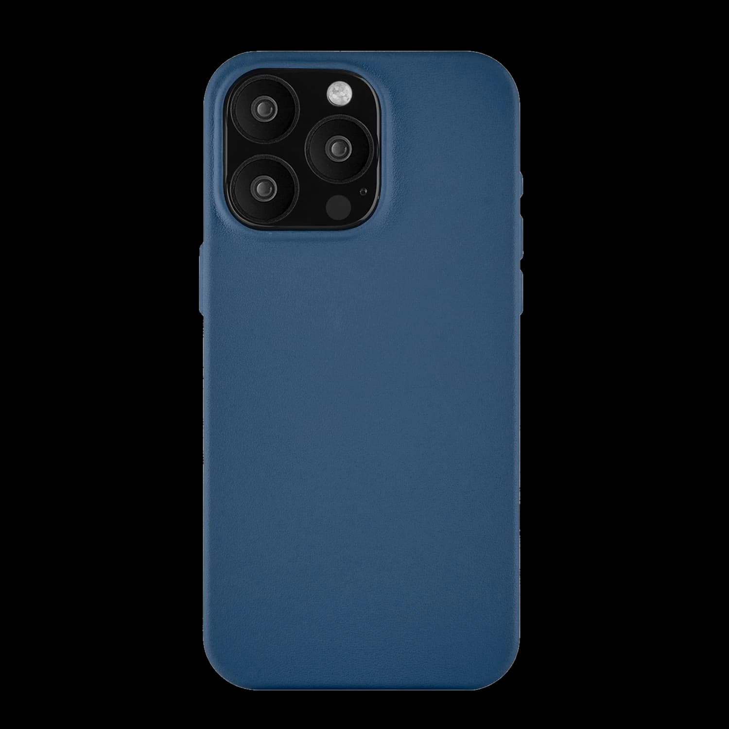 Чехол-накладка uBear Capital Case для iPhone 15 Pro, кожа, синий