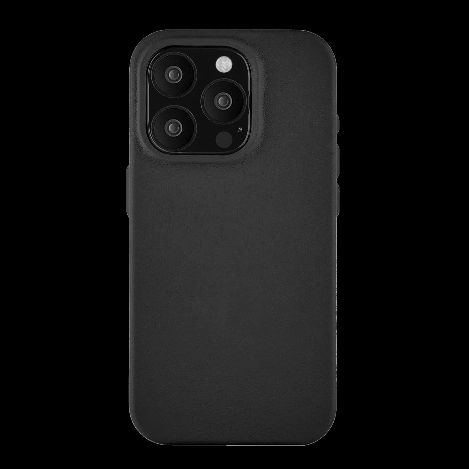 Чехол-накладка uBear Capital Case для iPhone 15 Pro, кожа, черный