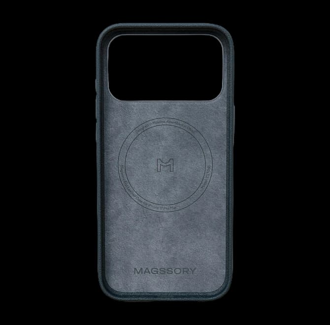 Чехол Magssory для iPhone 17 Pro Max Midnight, экокожа