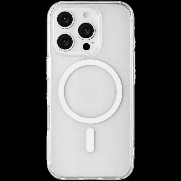 Чехол-накладка uBear Real Mag Case для iPhone 16 Pro, полиуретан, прозрачный