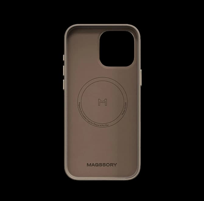 Чехол для iPhone 16 Pro Max Eco Leather Case Latte