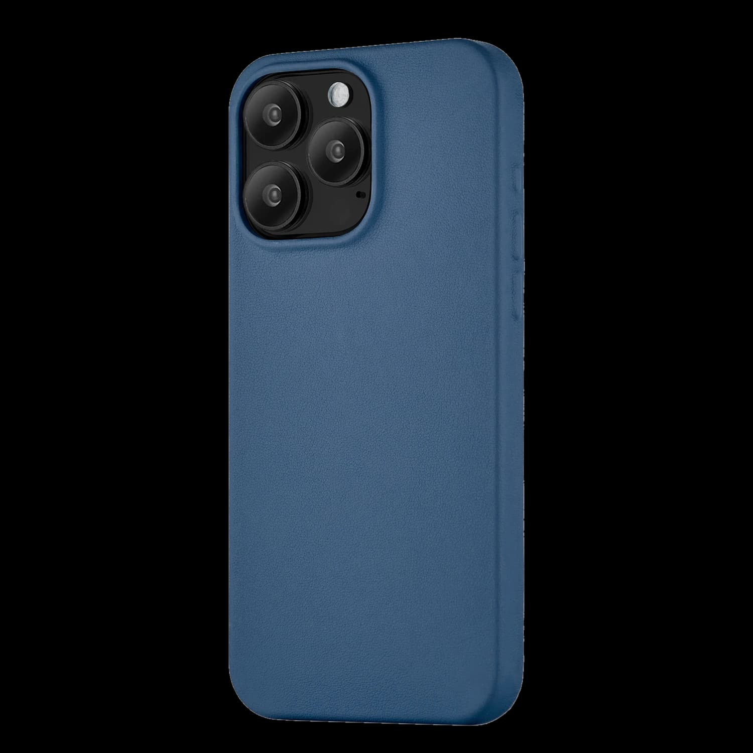 Чехол-накладка uBear Capital Case для iPhone 15 Pro, кожа, синий