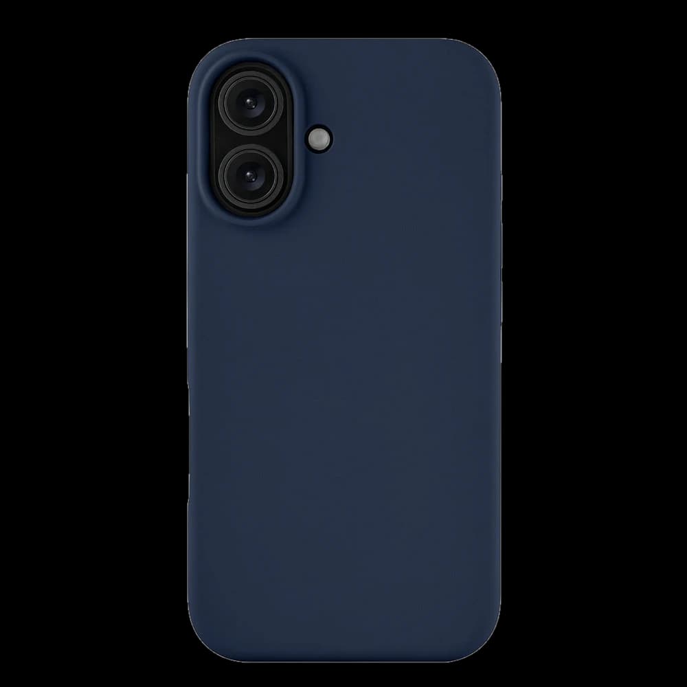 Чехол-накладка uBear Touch Mag Case для iPhone 16, силикон, темно-синий