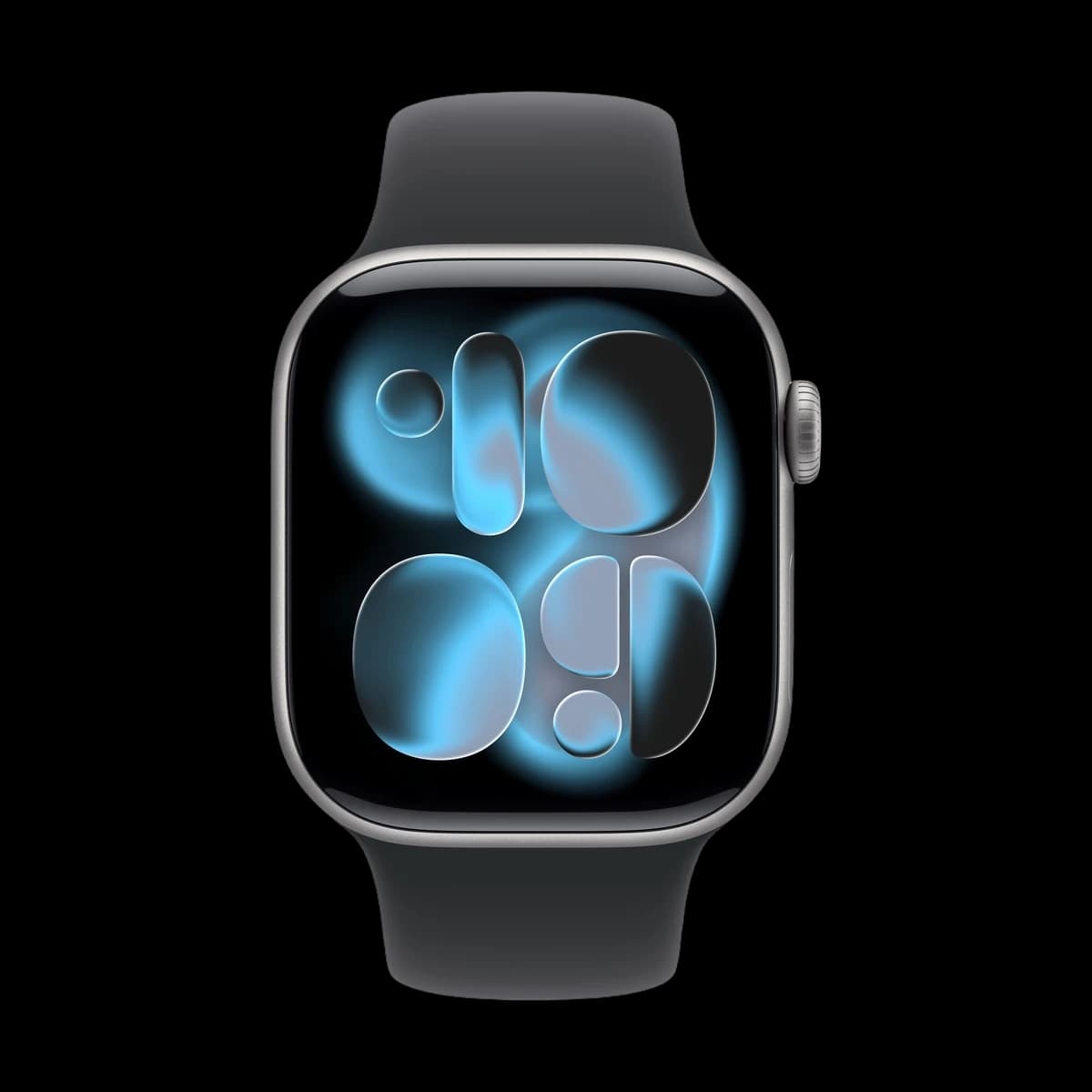 Apple Watch Series 11, 46 мм корпус из алюминия цвета «Space Gray», ремешок Sport Band размера M/L цвета «Black»