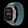 Apple Watch Ultra 3 (2025), 49 мм корпус из титана цвета «Natural», ремешок Alpine Loop размера S цвета «Light Blue»