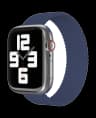 Ремешок нейлоновый плетёный VLP для Apple Watch 38/40/41, L/XL, 2шт, тёмно-синий