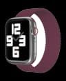 Ремешок нейлоновый плетёный VLP для Apple Watch 42/44/45, L/XL, 2шт, марсала