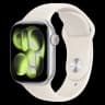 Apple Watch Series 11, 46 мм корпус из алюминия цвета «Silver», ремешок Sport Band размера M/L цвета «Light Blush»