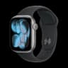 Apple Watch Series 11, 42 мм корпус из алюминия цвета «Space Gray», ремешок Sport Band размера S/M цвета «Black»