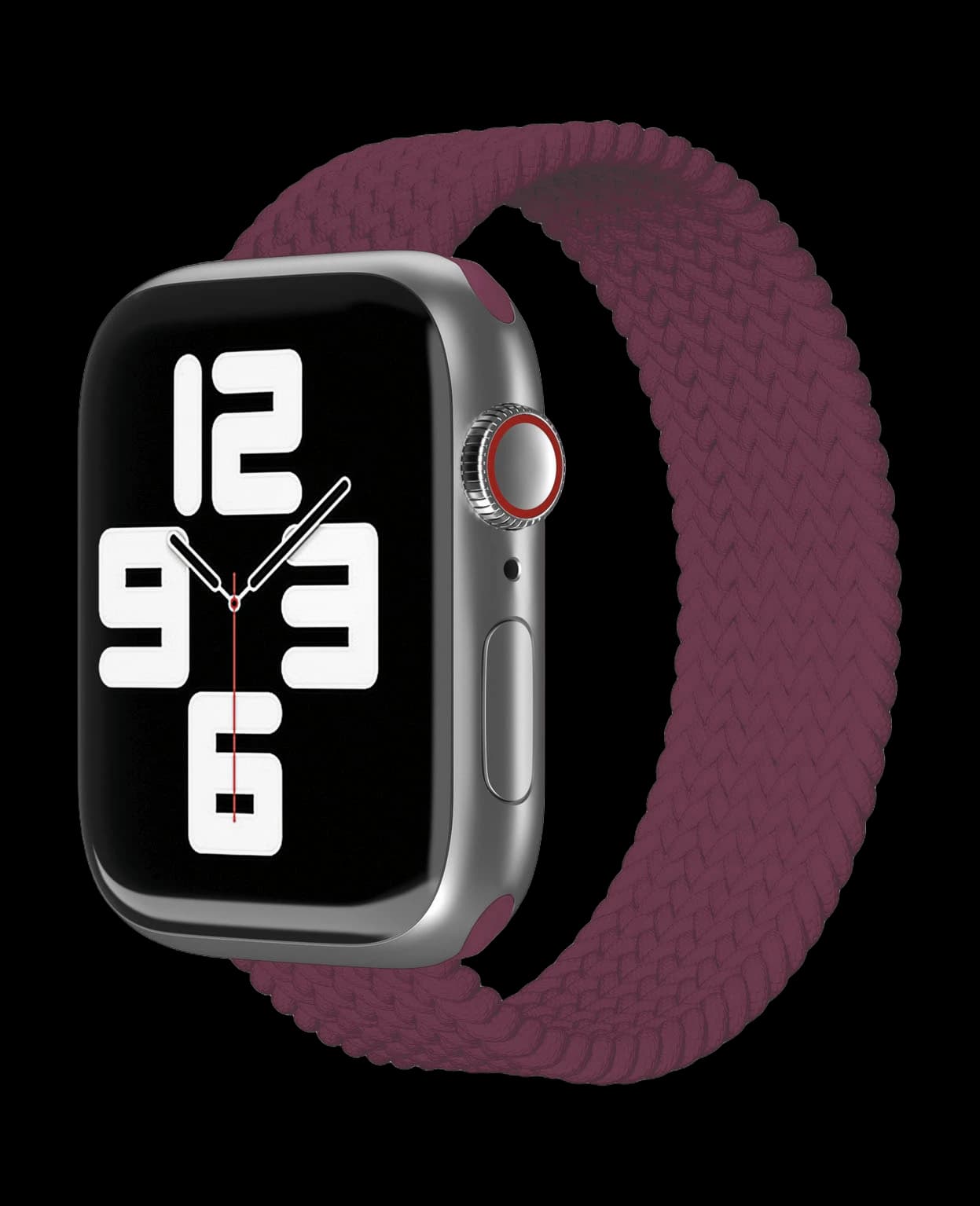 Ремешок нейлоновый плетёный VLP для Apple Watch 38/40/41, L/XL, 2шт, марсала