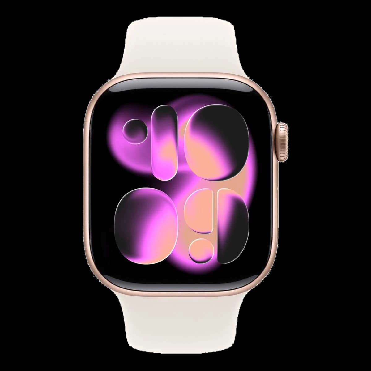 Apple Watch Series 11, 46 мм корпус из алюминия цвета «Rose Gold», ремешок Sport Band размера S/M цвета «Light Blush»