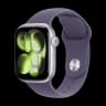 Apple Watch Series 11, 46 мм корпус из алюминия цвета «Silver», ремешок Sport Band размера S/M цвета «Purple Fog»