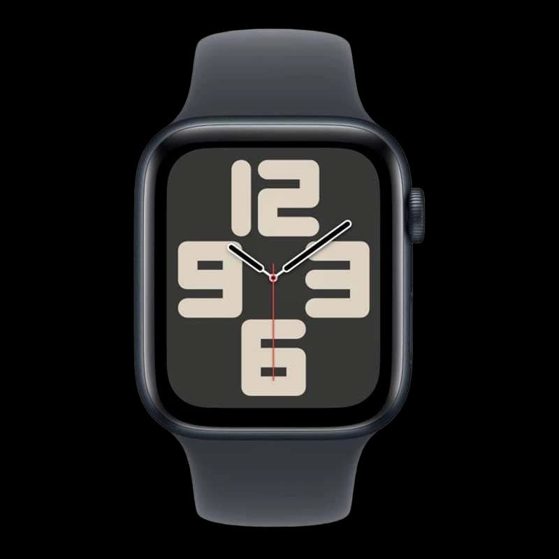 Apple Watch SE (2024), 44 мм корпус из алюминия цвета «Midnight», ремешок Sport Band размера S/M цвета «Midnight»