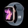 Apple Watch Series 11, 46 мм корпус из алюминия цвета «Rose Gold», ремешок Sport Band размера M/L цвета «Anchor Blue»