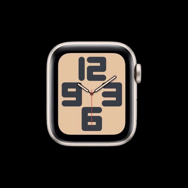 Apple Watch SE (2024), 40 мм корпус из алюминия цвета «Starlight», ремешок Sport Band размера S/M цвета «Starlight»