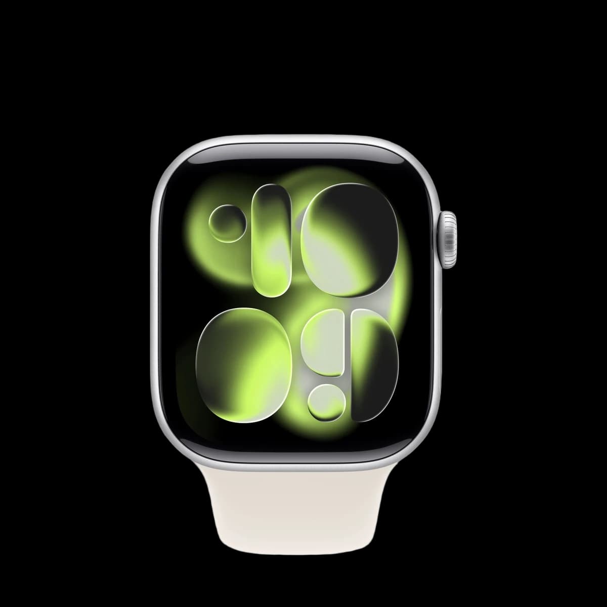 Apple Watch Series 11, 46 мм корпус из алюминия цвета «Silver», ремешок Sport Band размера S/M цвета «Light Blush»