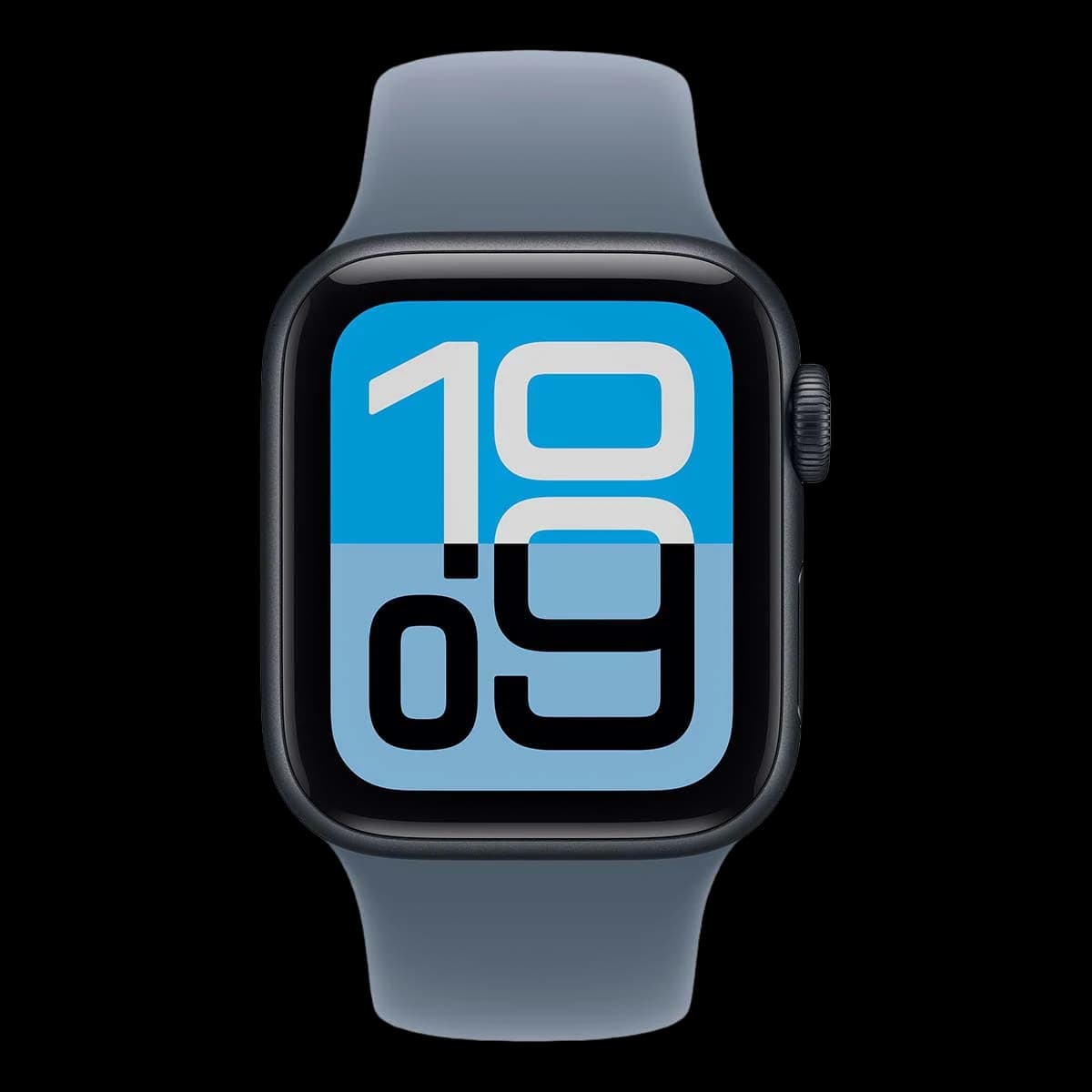 Apple Watch SE 3 (2025), 40 мм корпус из алюминия цвета «Midnight», ремешок Sport Band размера M/L цвета «Anchor Blue»
