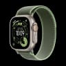 Apple Watch Ultra 3 (2025), 49 мм корпус из титана цвета «Natural», ремешок Trail Loop размера S/M цвета «Green/Neon»