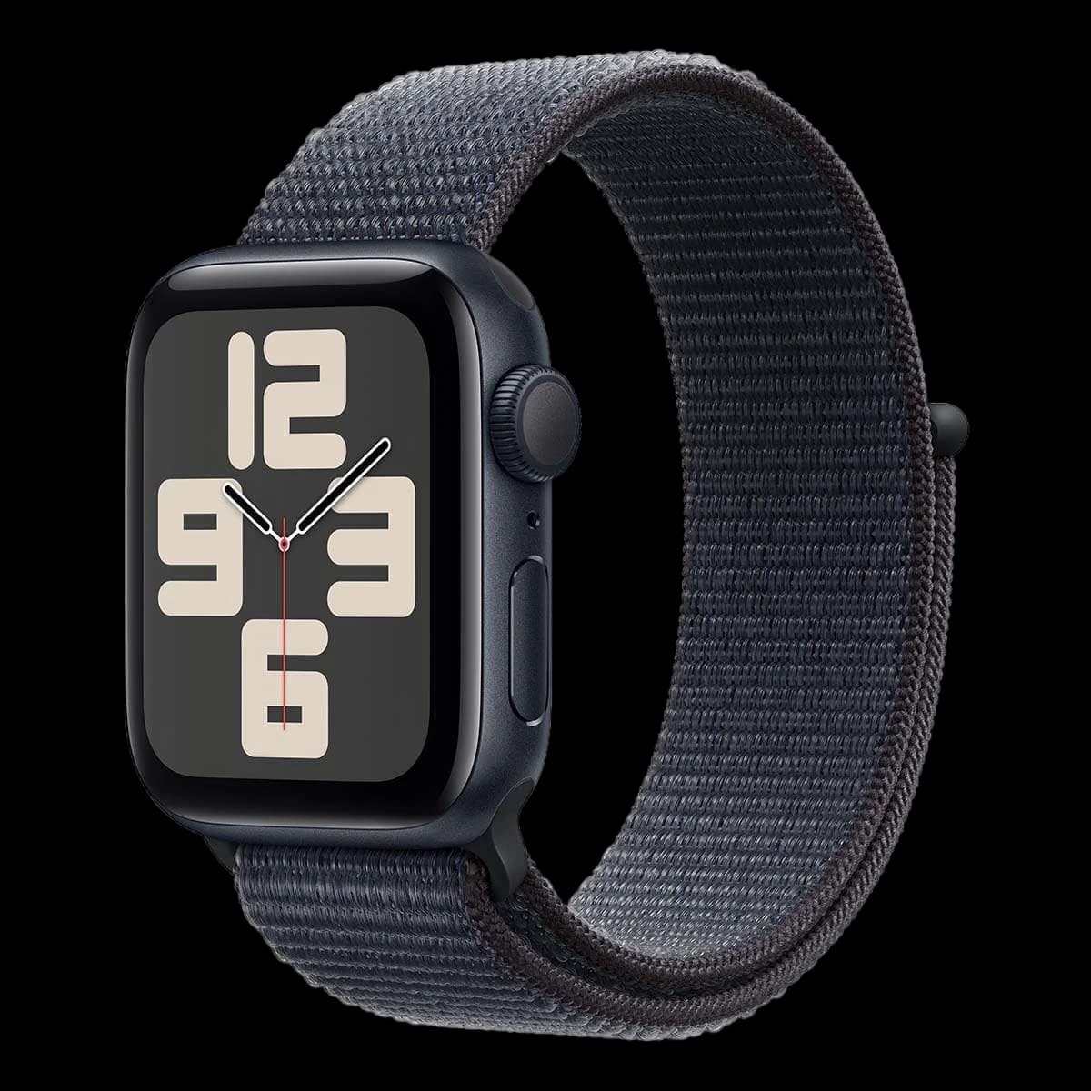 Apple Watch SE (2024), 40 мм корпус из алюминия цвета «Midnight», ремешок Sport Loop цвета «Ink»