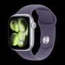 Apple Watch Series 11, 46 мм корпус из алюминия цвета «Silver», ремешок Sport Band размера M/L цвета «Purple Fog»