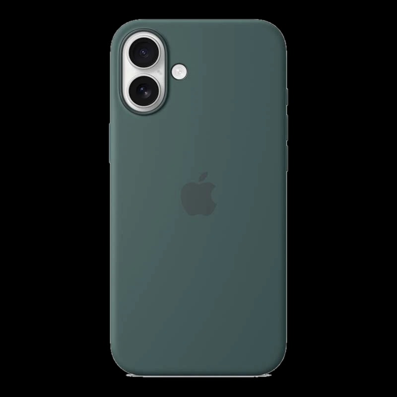 Чехол Silicone Case для Apple iPhone 16 Plus Dark Green, темно-зеленый